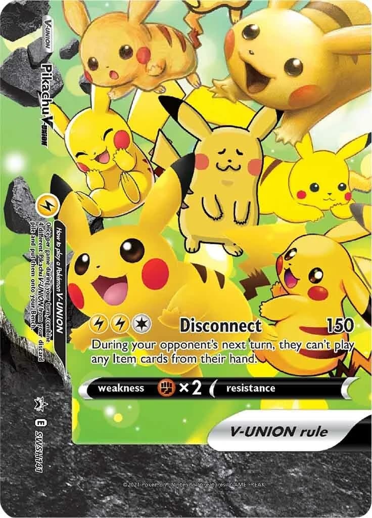 Pikachu V Union Celebrations SWSH141 Pokémon card