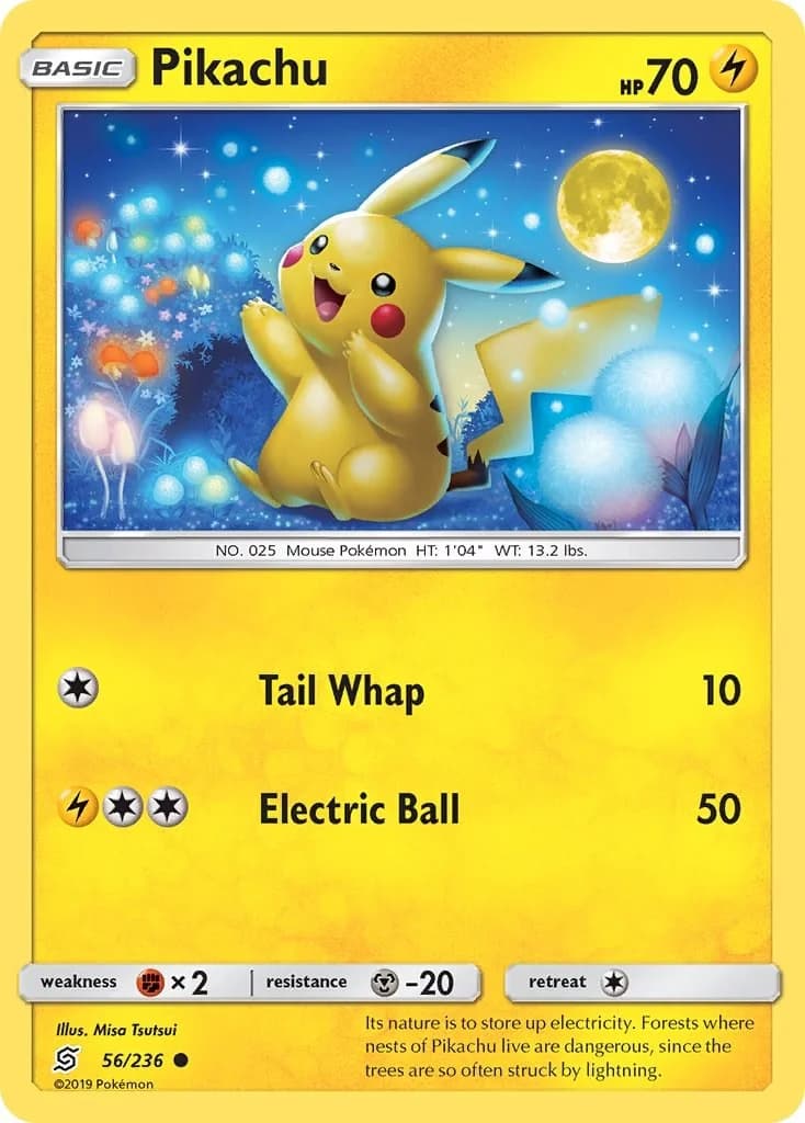 Pikachu Unified Minds 56 Pokémon card