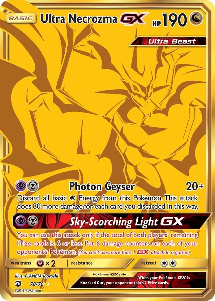 Ultra Necrozma GX Dragon Majesty 78 Pokémon card