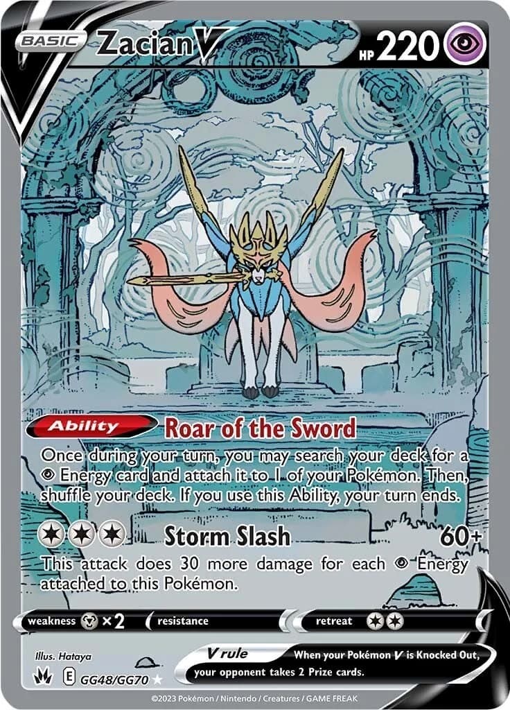 Zacian V Crown Zenith GG48 Pokémon card