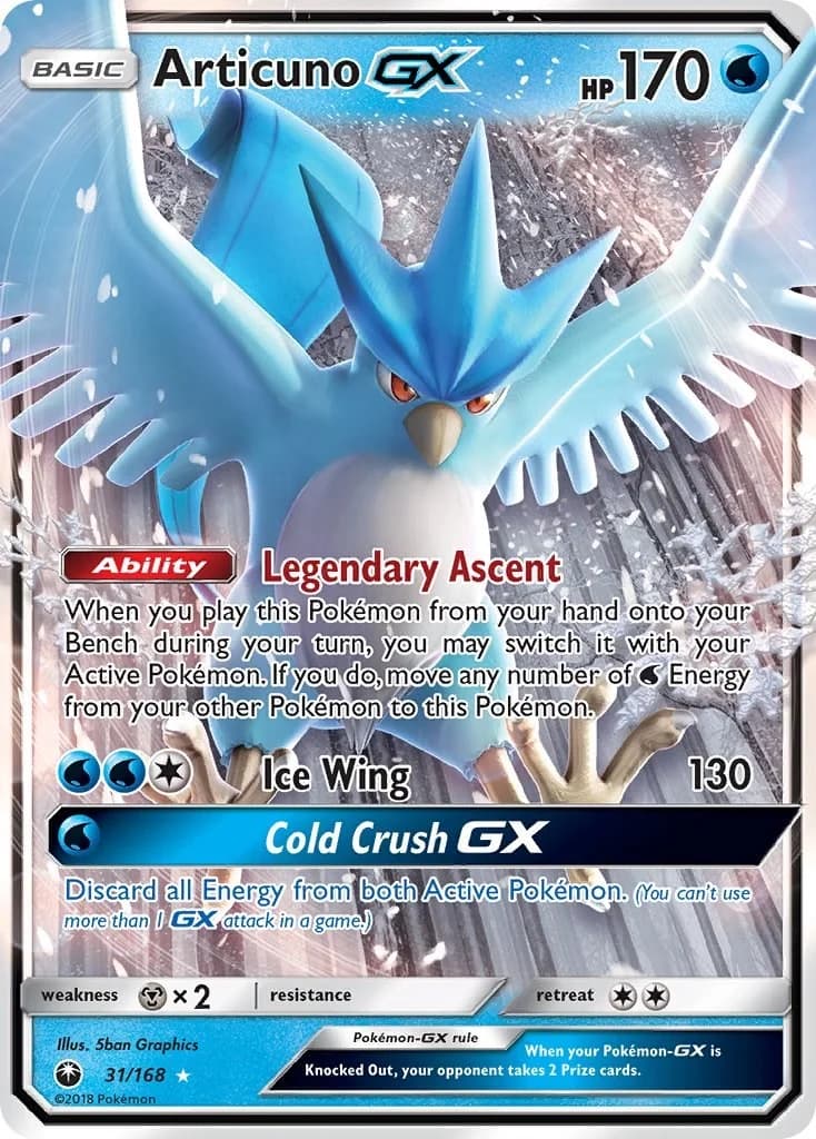 Articuno GX Celestial Storm 31 Pokémon card