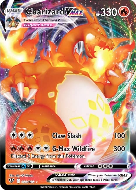 Charizard VMAX Darkness Ablaze 20 Pokémon card