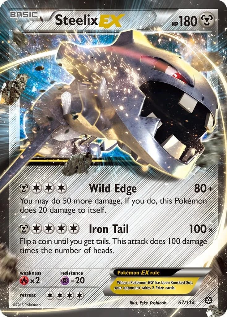 Steelix EX Steam Siege 67 Pokémon card
