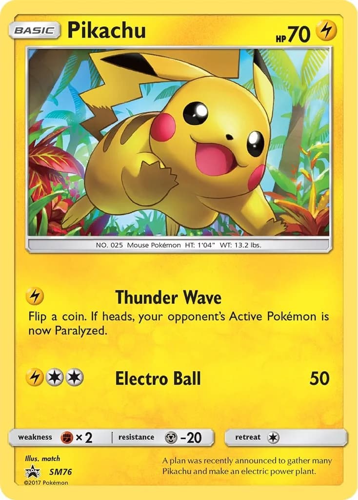 Pikachu Promo SM76 Pokémon card