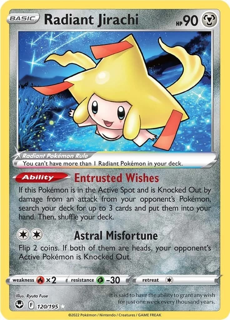 Radiant Jirachi [Holo] Silver Tempest 120 Pokémon card
