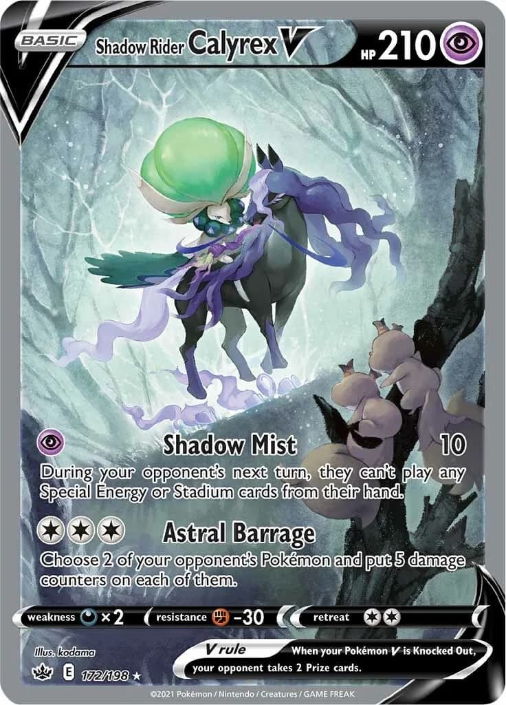 Shadow Rider Calyrex V Chilling Reign 172 Pokémon card