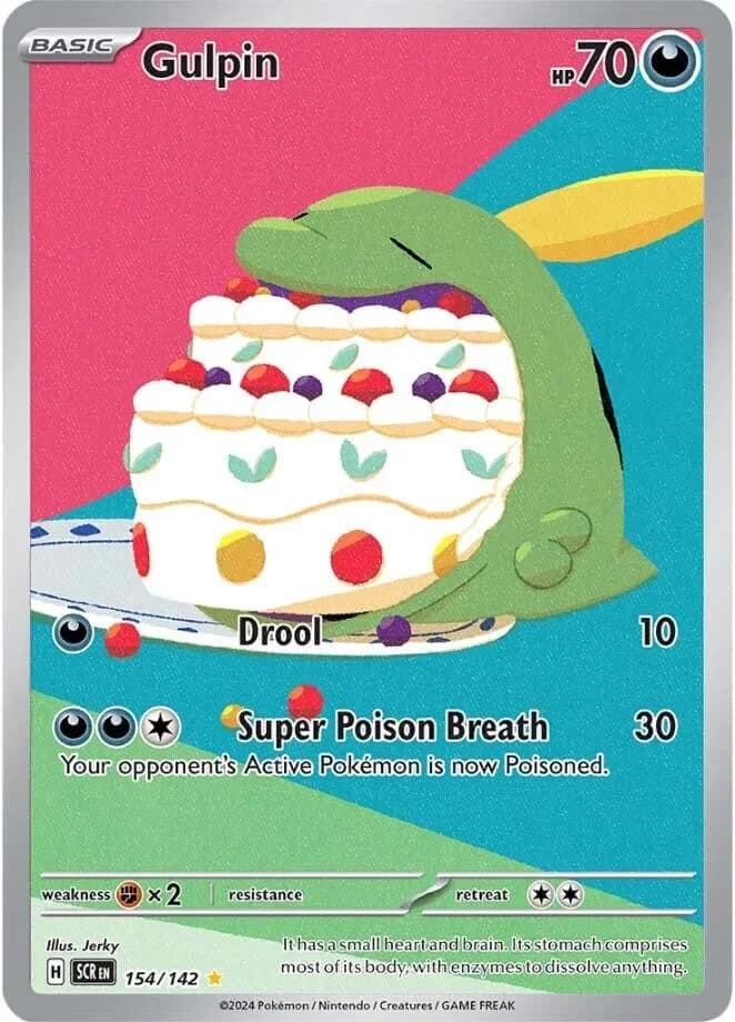 Gulpin Stellar Crown 154 Pokémon card