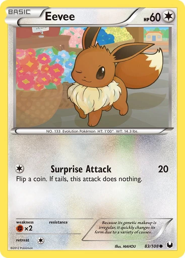 Eevee [Reverse Holo] Dark Explorers 83 Pokémon card