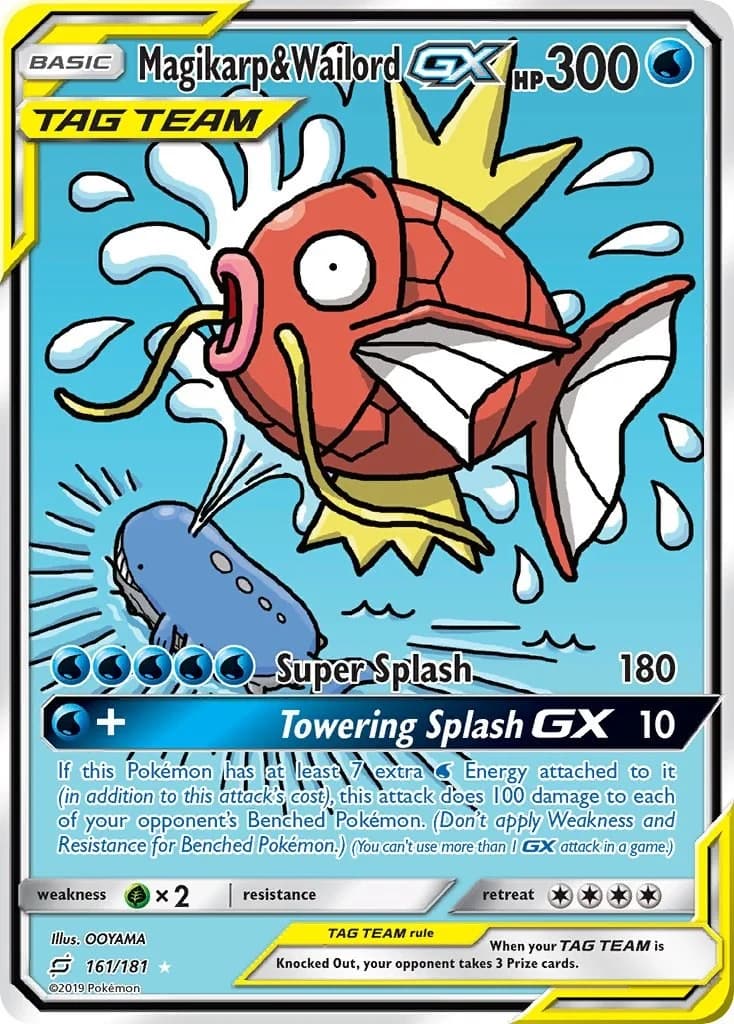 Magikarp & Wailord GX Team Up 161 Pokémon card