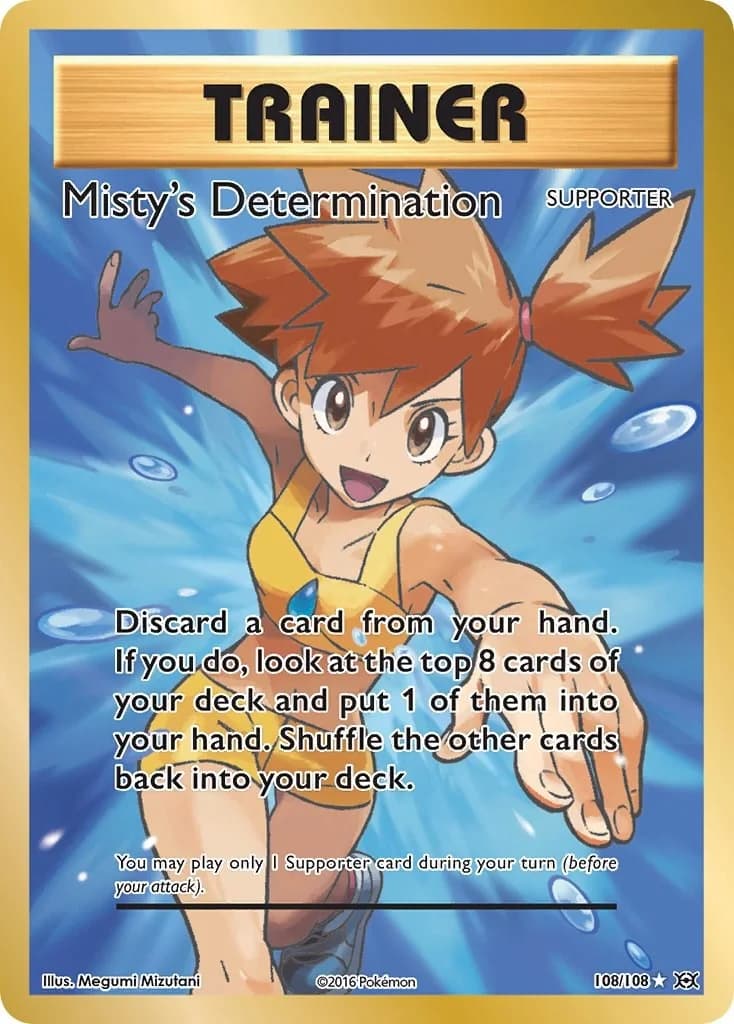 Misty's Determination Evolutions 108 Pokémon card