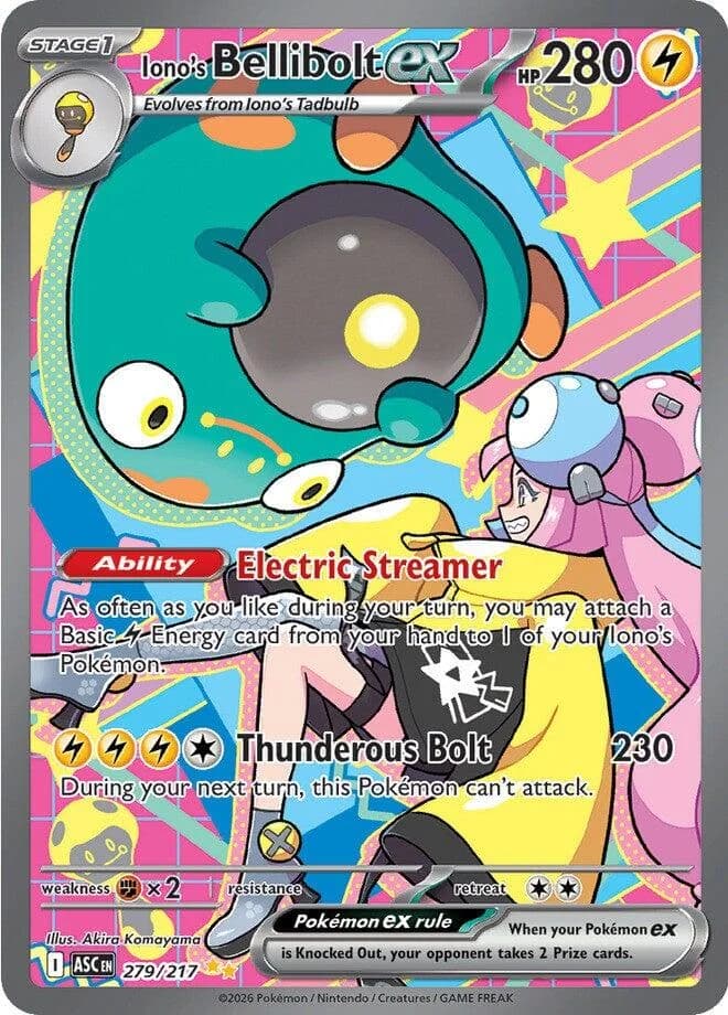Iono's Bellibolt Ex Ascended Heroes 279 Pokémon card