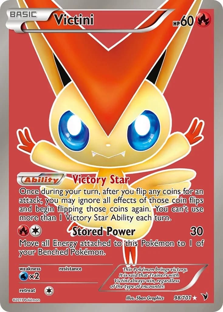 Victini Noble Victories 98 Pokémon card