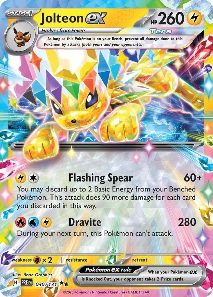 Jolteon ex Prismatic Evolutions 30 Pokémon card