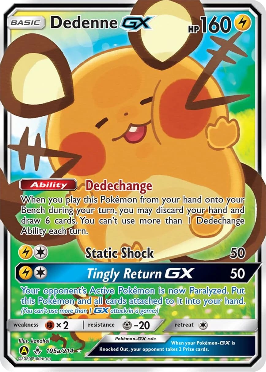 Dedenne GX Unbroken Bonds 195a Pokémon card
