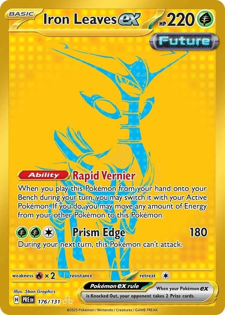 Iron Leaves ex Prismatic Evolutions 176 Pokémon card
