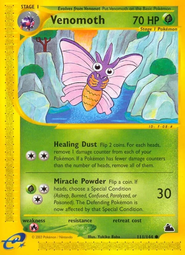 Venomoth [Reverse Holo] Skyridge 111 Pokémon card