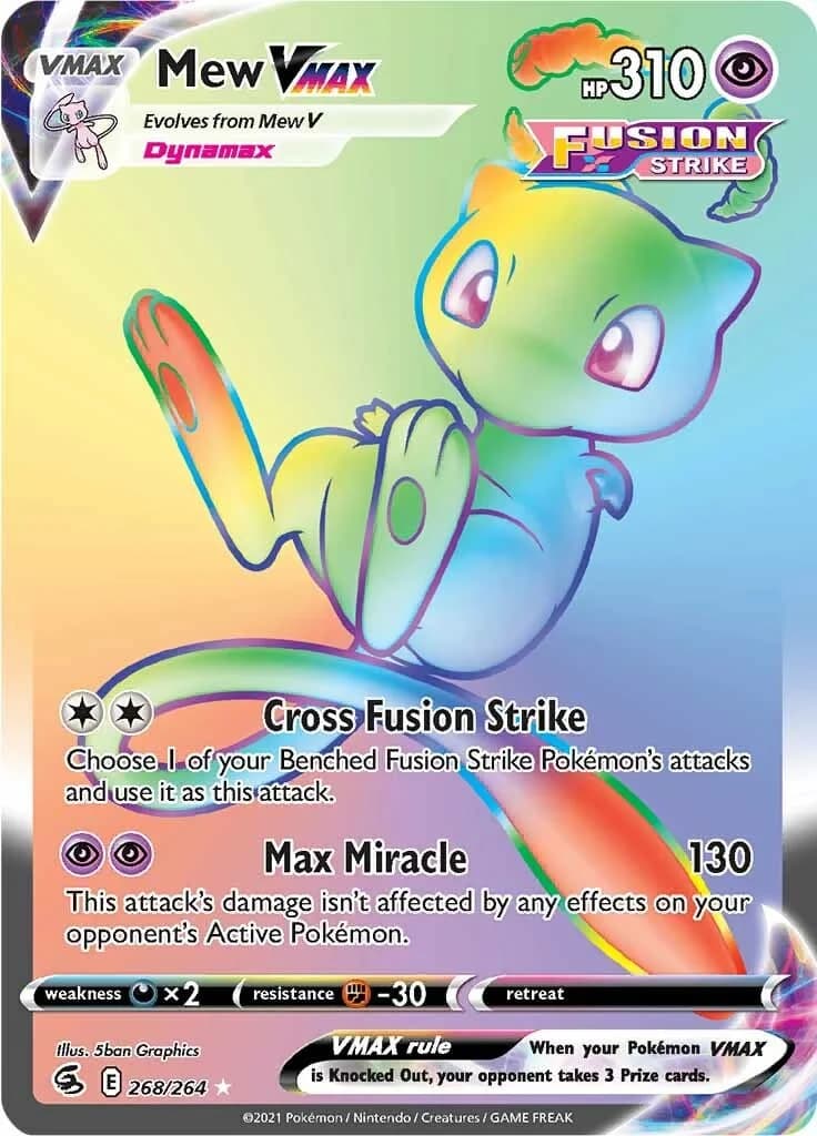 Mew VMAX Fusion Strike 268 Pokémon card
