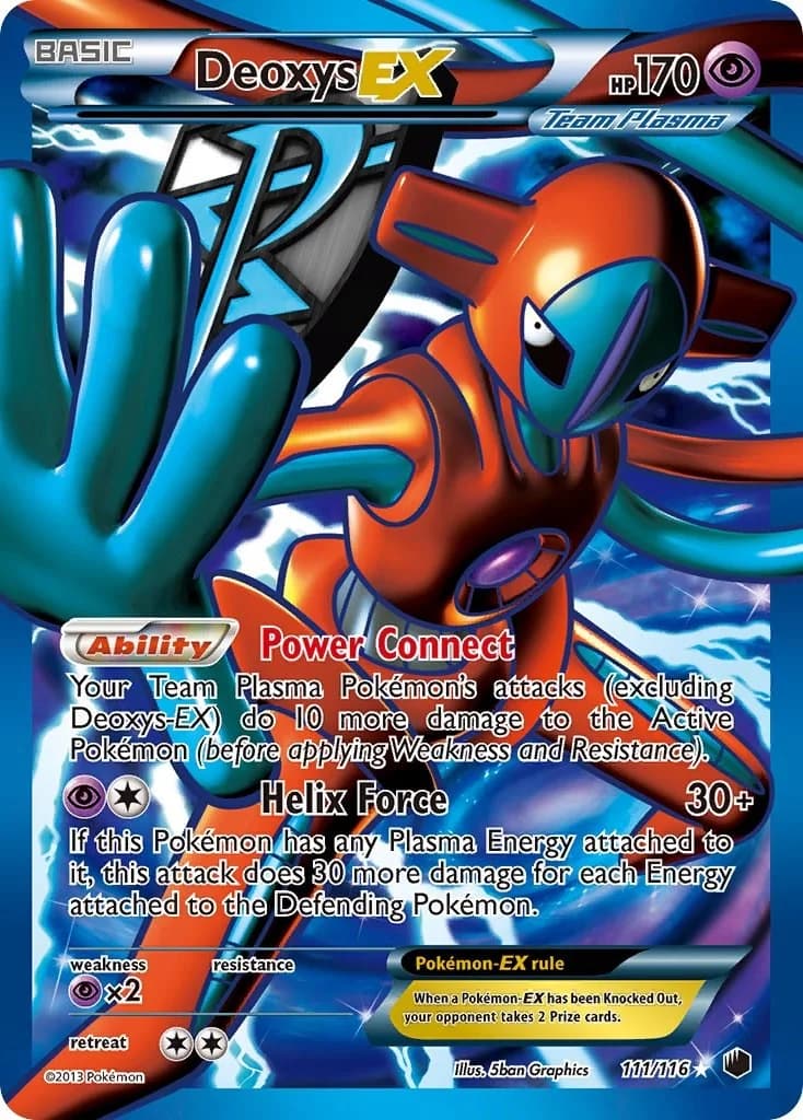 Deoxys EX Plasma Freeze 111 Pokémon card