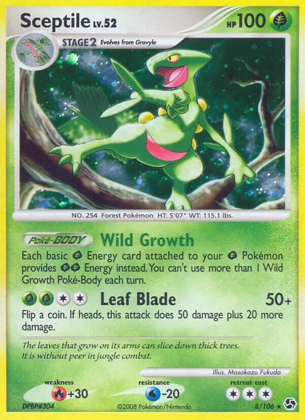 Sceptile Great Encounters 8 Pokémon card