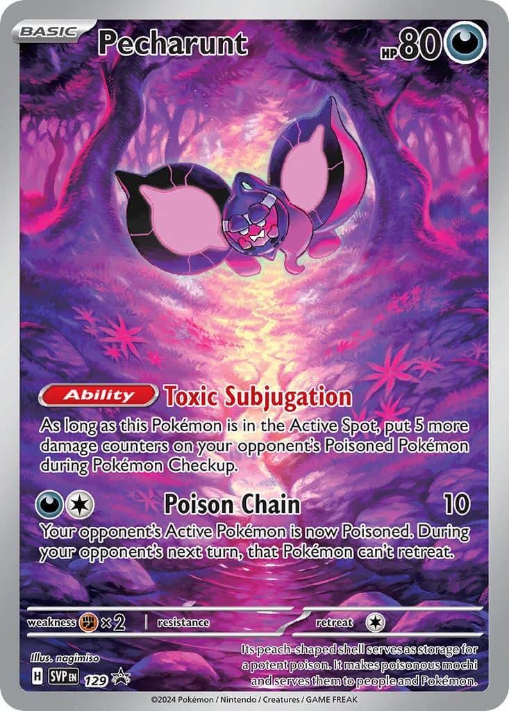 Pecharunt Promo 129 Pokémon card