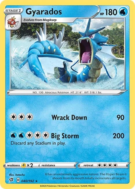 Gyarados Rebel Clash 40 Pokémon card