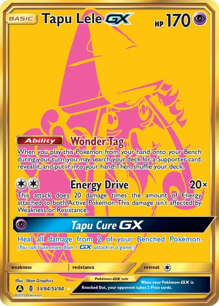 Tapu Lele Hidden Fates SV94 Pokémon card