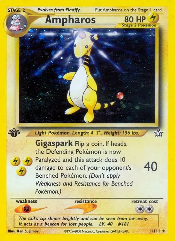 Ampharos [1st Edition] Neo Genesis 1 Pokémon card