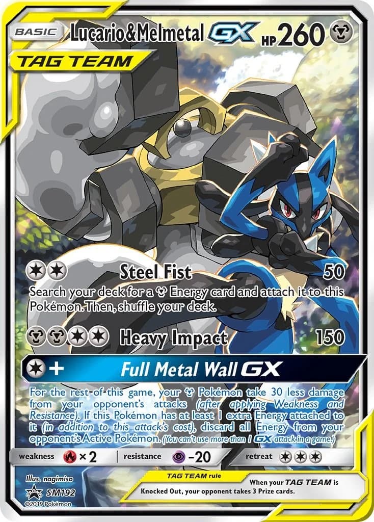 Lucario & Melmetal GX Promo SM192 Pokémon card