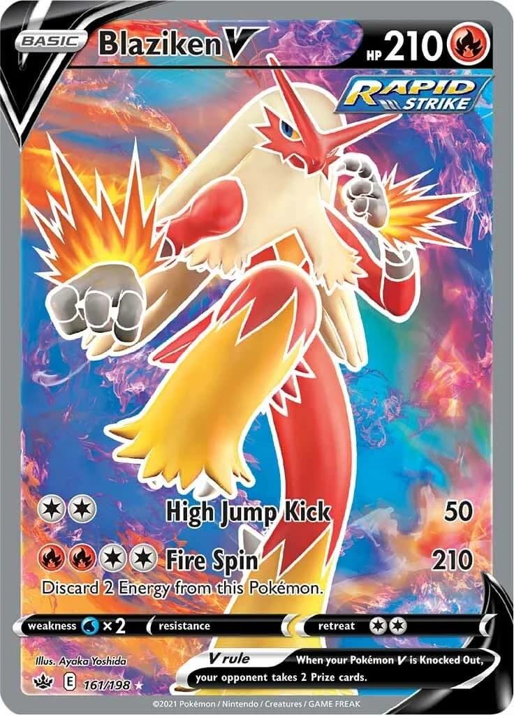 Blaziken V Chilling Reign 161 Pokémon card