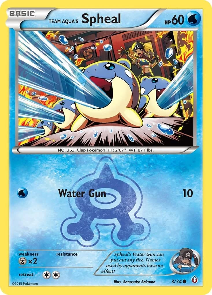Team Aqua's Spheal [Reverse Holo] Double Crisis 3 Pokémon card