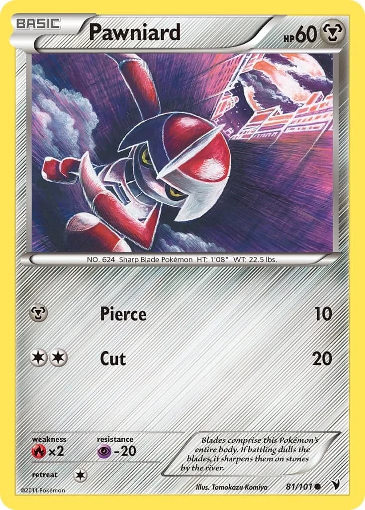 Pawniard [Reverse Holo] Noble Victories 81 Pokémon card