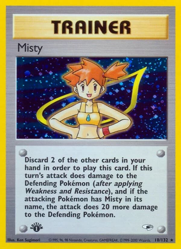 Misty [1st Edition] Gym Heroes 18 Pokémon card