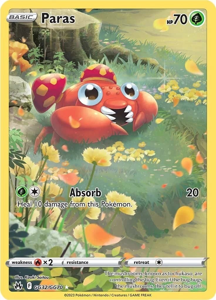 Paras Crown Zenith GG32 Pokémon card
