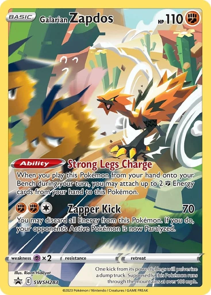 Galarian Zapdos Promo SWSH283 Pokémon card