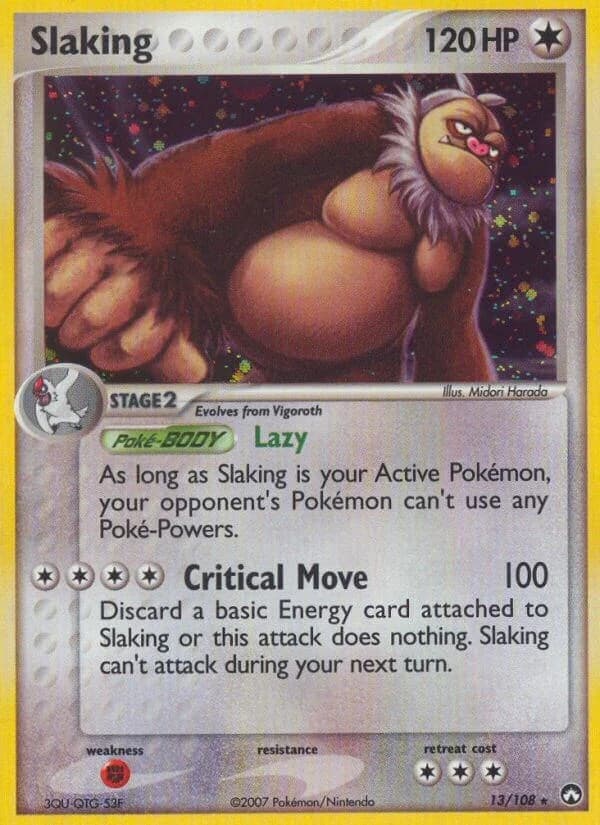 Slaking Power Keepers 13 Pokémon card