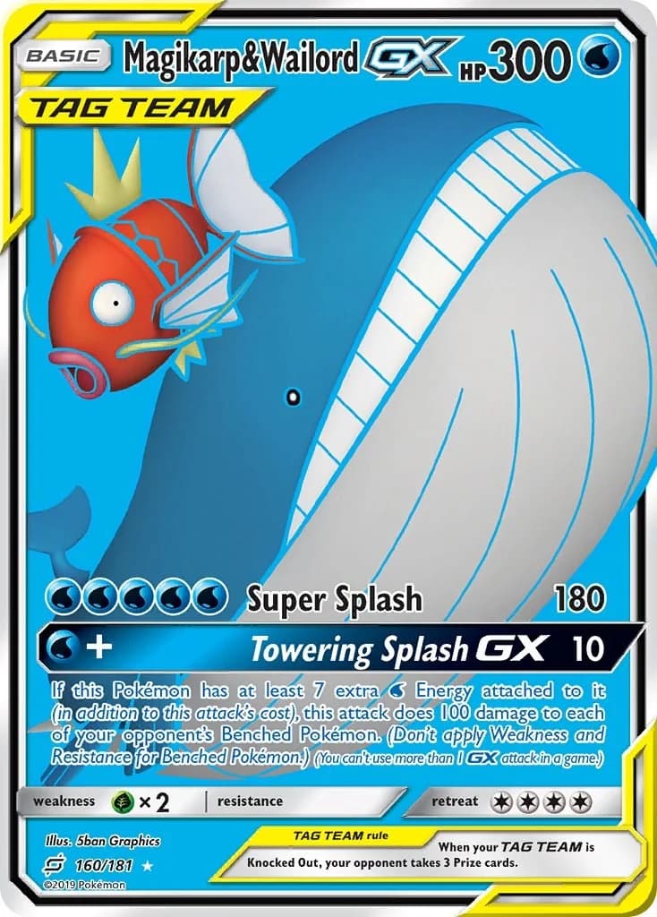 Magikarp & Wailord GX Team Up 160 Pokémon card