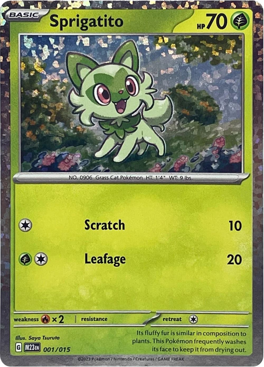 Sprigatito [Holo] McDonalds 2023 1 Pokémon card