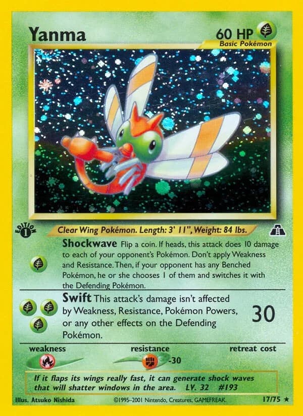 Yanma [Unlimited] Neo Discovery 17 Pokémon card
