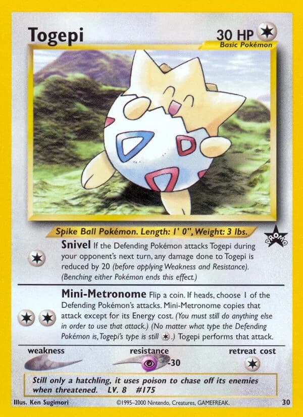 Togepi Promo 30 Pokémon card