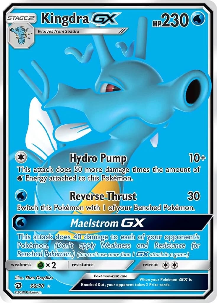 Kingdra GX Dragon Majesty 66 Pokémon card