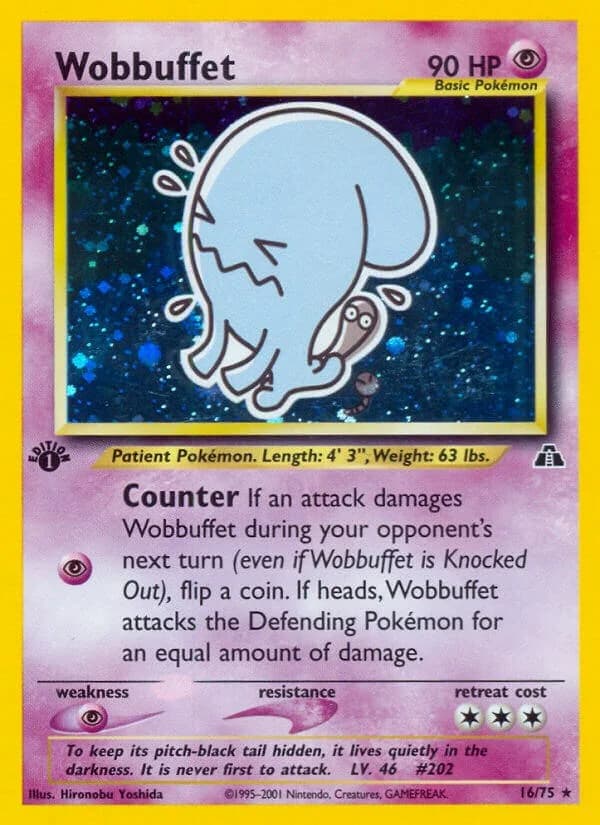 Wobbuffet [1st Edition] Neo Discovery 16 Pokémon card
