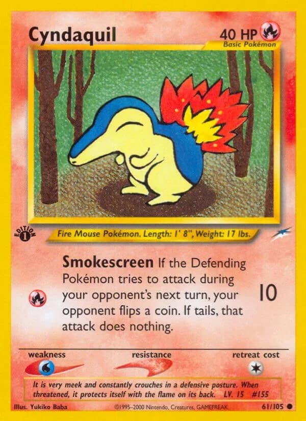 Cyndaquil [1st Edition] Neo Destiny 61 Pokémon card