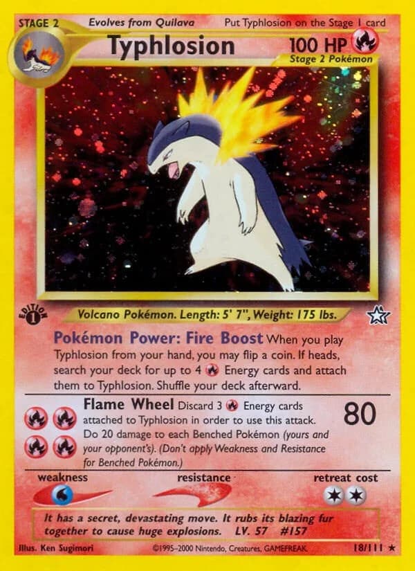 Typhlosion [1st Edition] Neo Genesis 18 Pokémon card