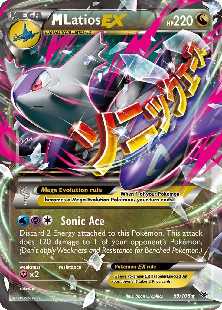 M Latios EX Roaring Skies 59 Pokémon card