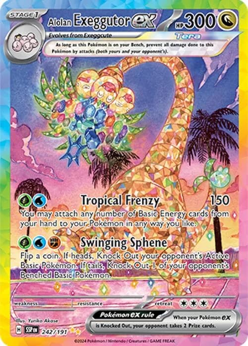 Alolan Exeggutor ex Surging Sparks 242 Pokémon card