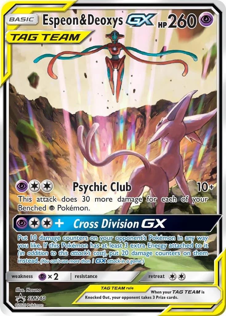 Espeon & Deoxys GX Promo SM240 Pokémon card