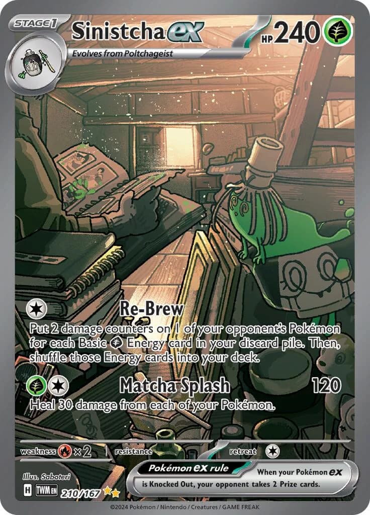 Sinistcha ex Twilight Masquerade 210 Pokémon card