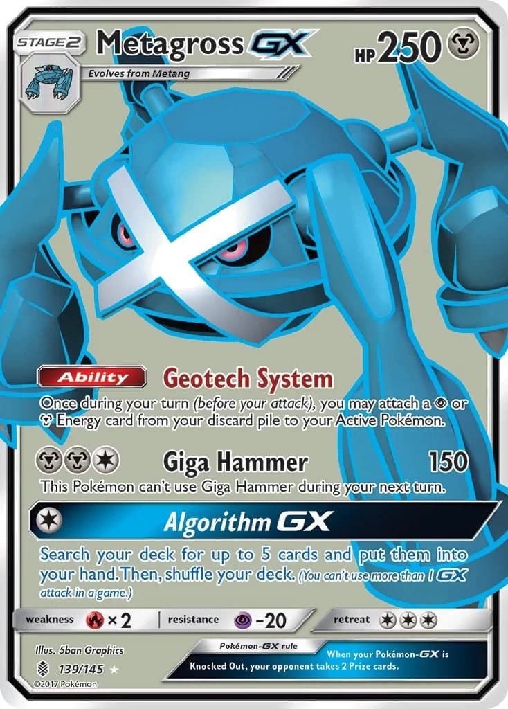 Metagross GX Guardians Rising 139 Pokémon card