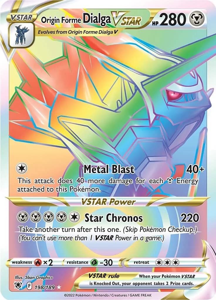 Origin Forme Dialga VSTAR Astral Radiance 198 Pokémon card