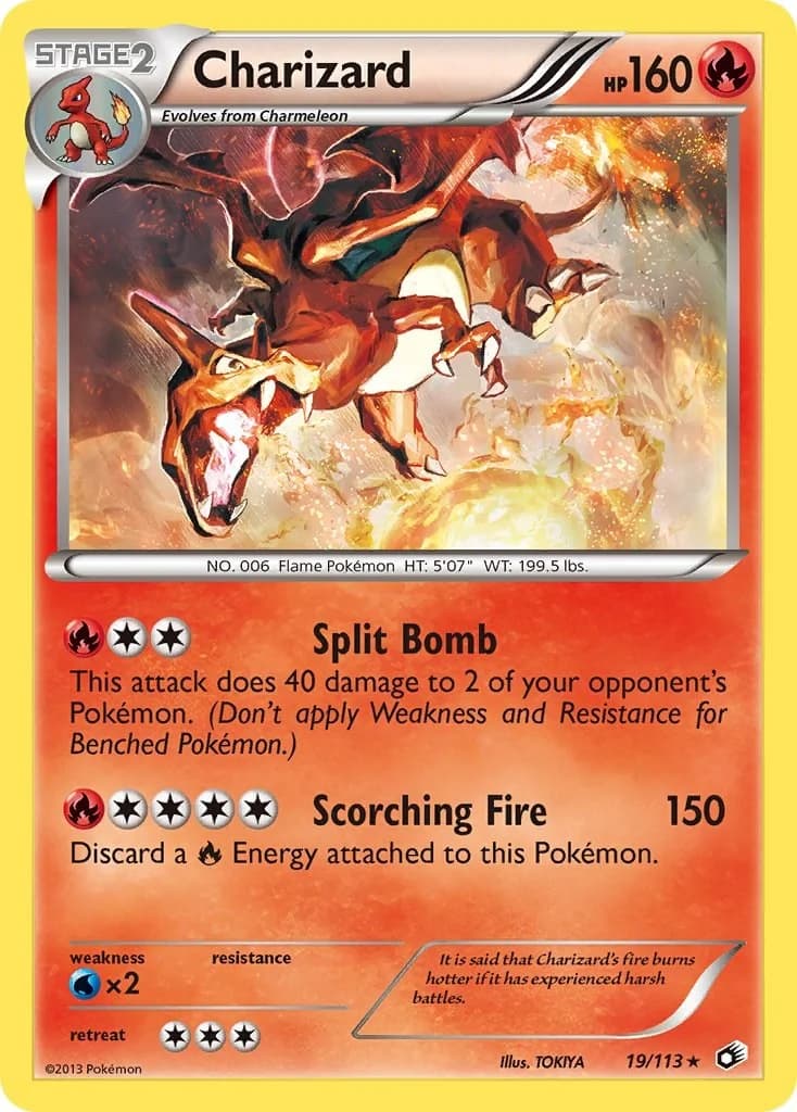 Charizard Legendary Treasures 19 Pokémon card